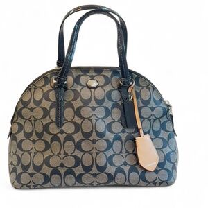 Coach Peyton Dome Signature Satchel w/ Detachable Crossbody Strap